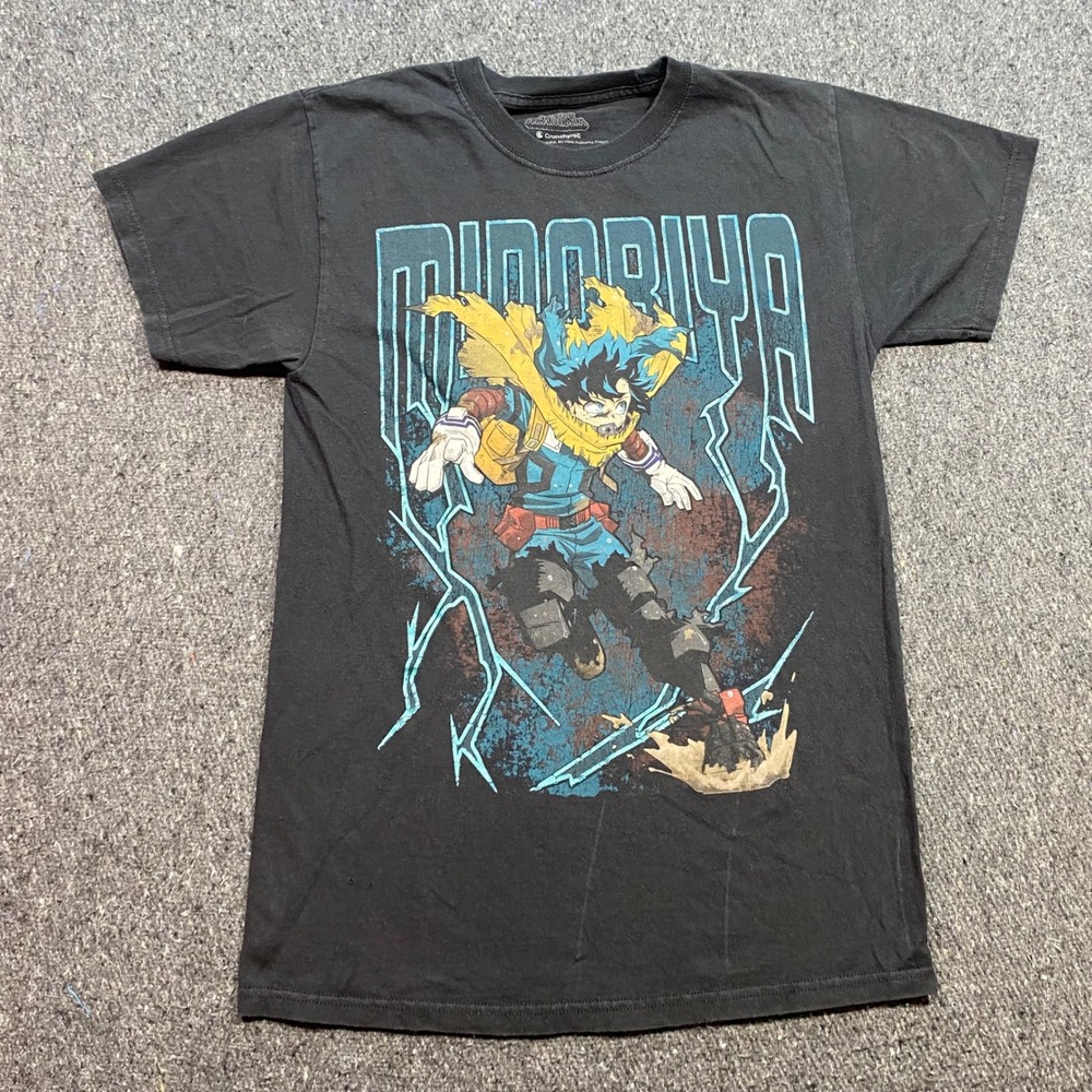 My Hero Academia Midoriya TShirt Sz S Mens Black Streetwear Izuku Deku Anime